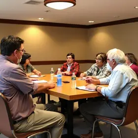 reunião com representantes do conselho participativo