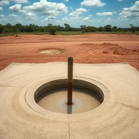 areia em poço